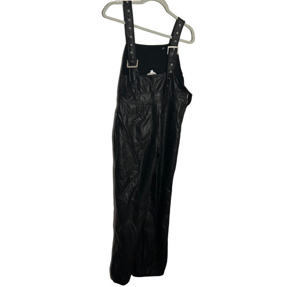 A.L.C. Braelyn Jumpsuit Faux Leather Black Size 4 - Picture 12 of 12